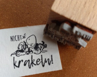 Lehrer Stempel  Krake   Krakeln  20mm