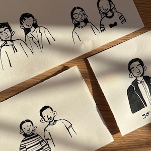 Hand Drawn Custom Ink Portrait Illustration