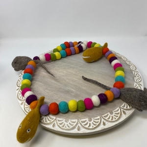 Hand made felted woolen Cat Toy