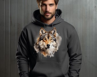 Wolf Erwachsenen Hoodie: Wildnis Tier Wildlife Sweatshirt