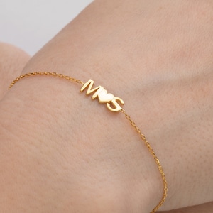 Pulsera de pareja, pulsera con nombre personalizado, pulsera personalizada, pulsera con letras, regalo del Día de la Madre, regalo de Navidad, regalo perfecto para ella