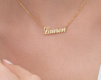 Personalized Name Necklace, Nameplate Necklace, Gold Name Necklace , Custom Name Necklace, Mother's Day Gift, Christmas Gift