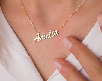 Personalized Name Necklace - Mother&#39;s Day Gift - Custom Name Jewelry - Bridesmaid Gift - Gift for Her - Christmas Gift - Birthday Gift
