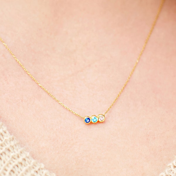 Family Birthstone Necklace, Birthstone Necklace, Mothers Day Gift, Birthstone Gifts, Gift for Her, Christmas Gift