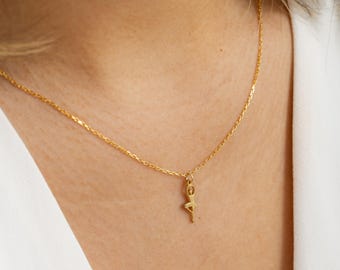 Sterling Silver Ballerina Necklace, Dancer Charm Pendant