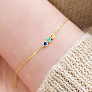 Mother\u2019s Birthstone Bracelet-Birthstone Bracelet-Family Birthstone Jewelry-Mother\u2019s Gold Birthstone Bracelet-Custom Birthstone Bracelet