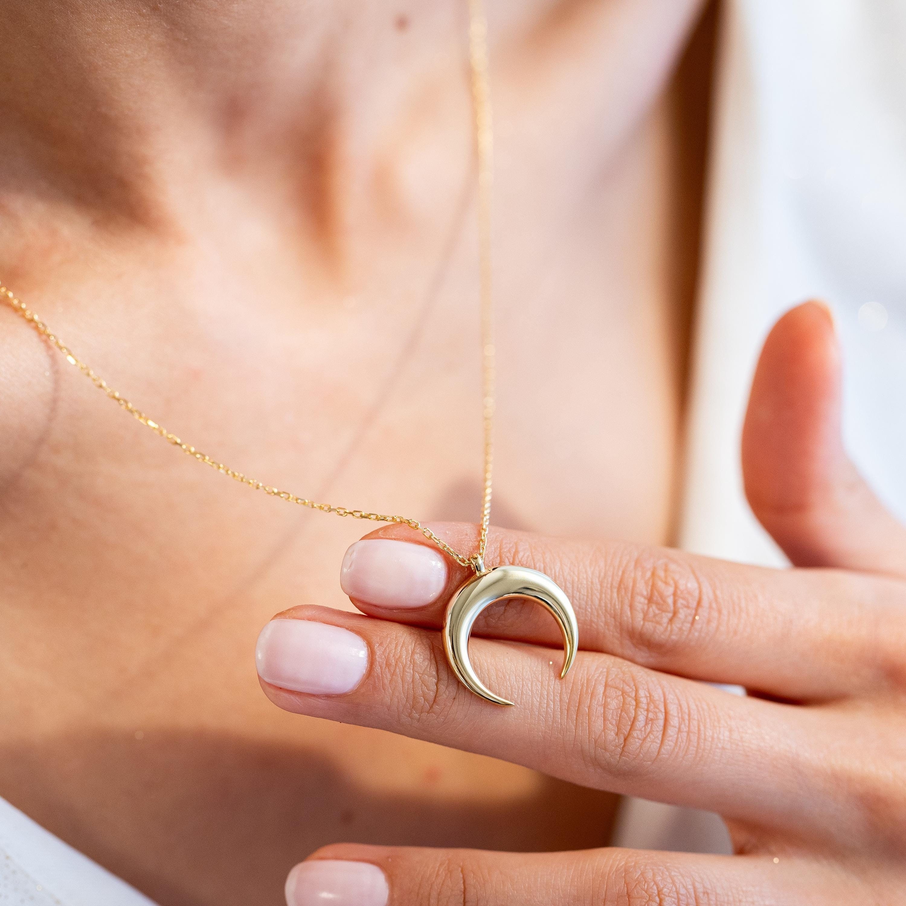 Upside Down Moon Necklace