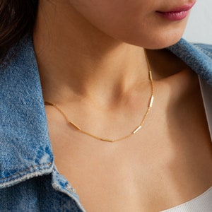 Multi Bar Necklace, Strand Necklace, Gold Bar Necklace, Dainty Layering Jewelry, Minimalist Gold Necklace, Gift for Her, Christmas Gift