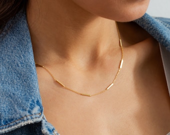 Multi Bar Halskette, Gold Bar Halskette, Minimalist Schmuck, Minimalist Schmuck, Geschenk für Sie, Weihnachtsgeschenk