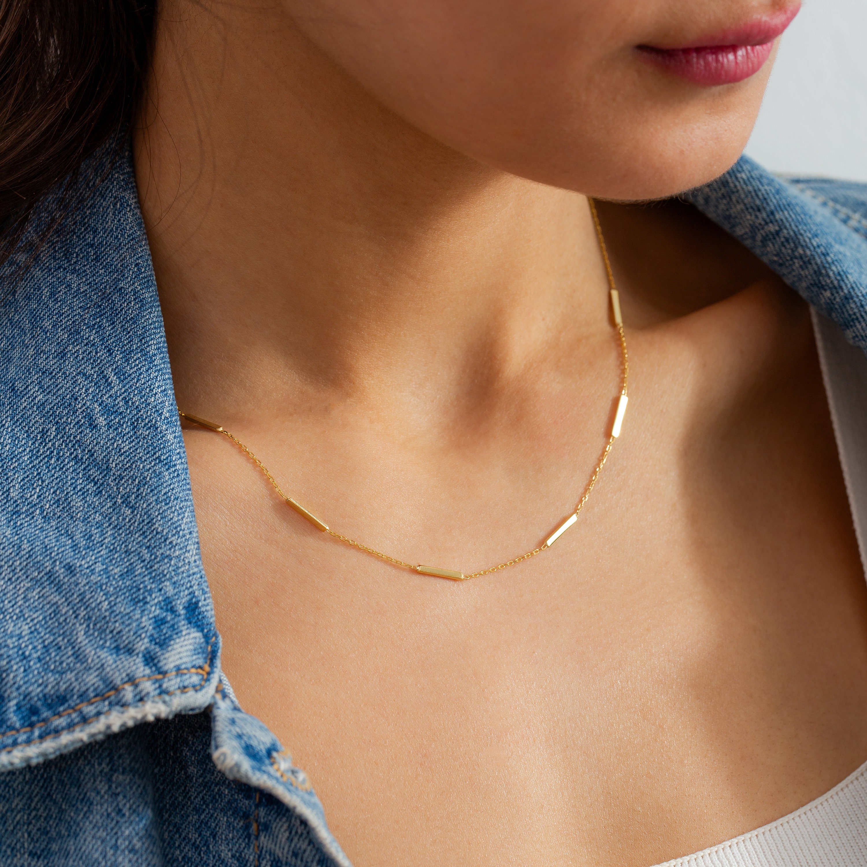 Layered Bar Necklace - Etsy Layered Bar Necklace - Etsy
