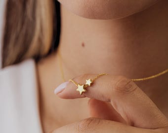 Dainty Star Necklace, Gold Celestial Charm, Tiny Pendant Jewelry, Minimalist Layering Piece