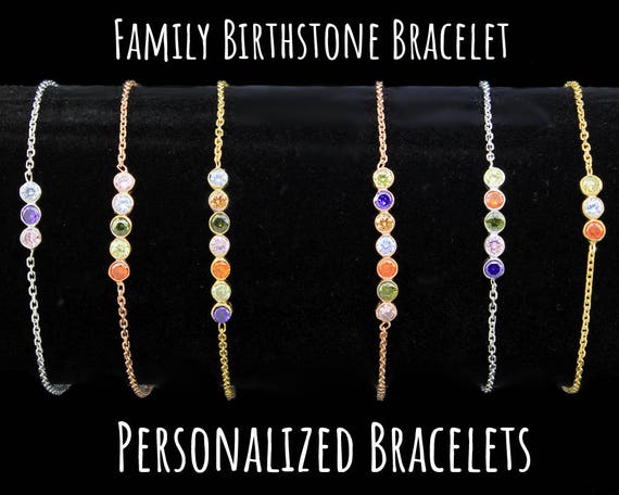family birthstone bracelets