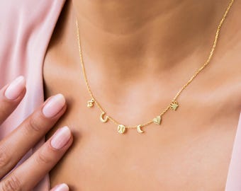 Personalized Name Necklace, Birthday Gift, Mother&#39;s Day Gifts, Gifts For Mom, Initial Necklace, Wife Gifts, Letter Necklace, Christmas Gift