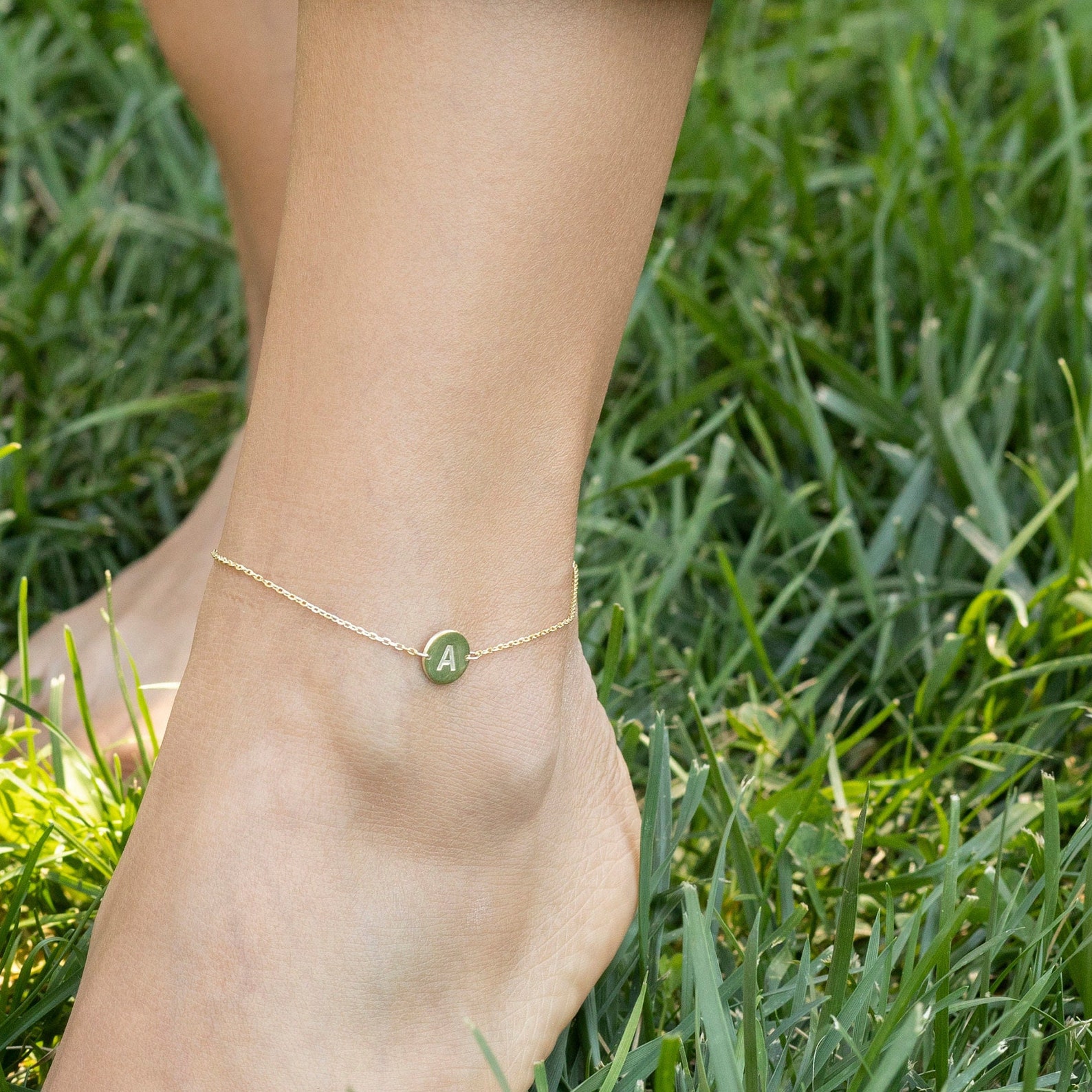 Gold Anklet Bracelet Silver Anklet Personalized Anklet Etsy