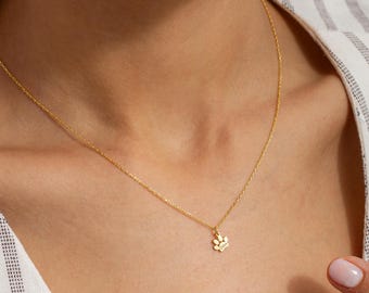 14K massief goud gegraveerde pootafdrukketting, huisdierherdenkingssieraden, cadeau voor moeder