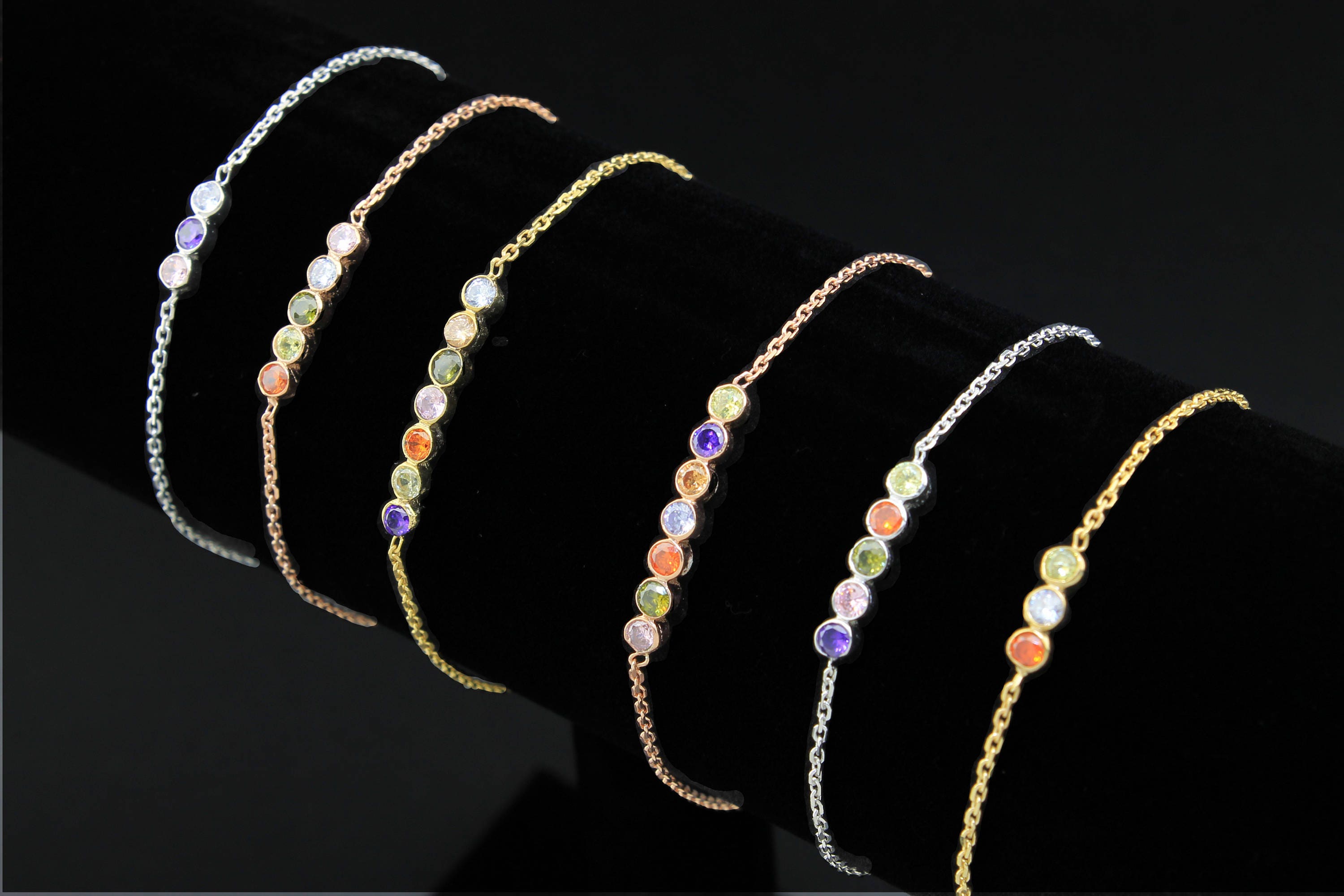 Mother\u2019s Birthstone Bracelet-Birthstone Bracelet-Family Birthstone Jewelry-Mother\u2019s Gold Birthstone Bracelet-Custom Birthstone Bracelet