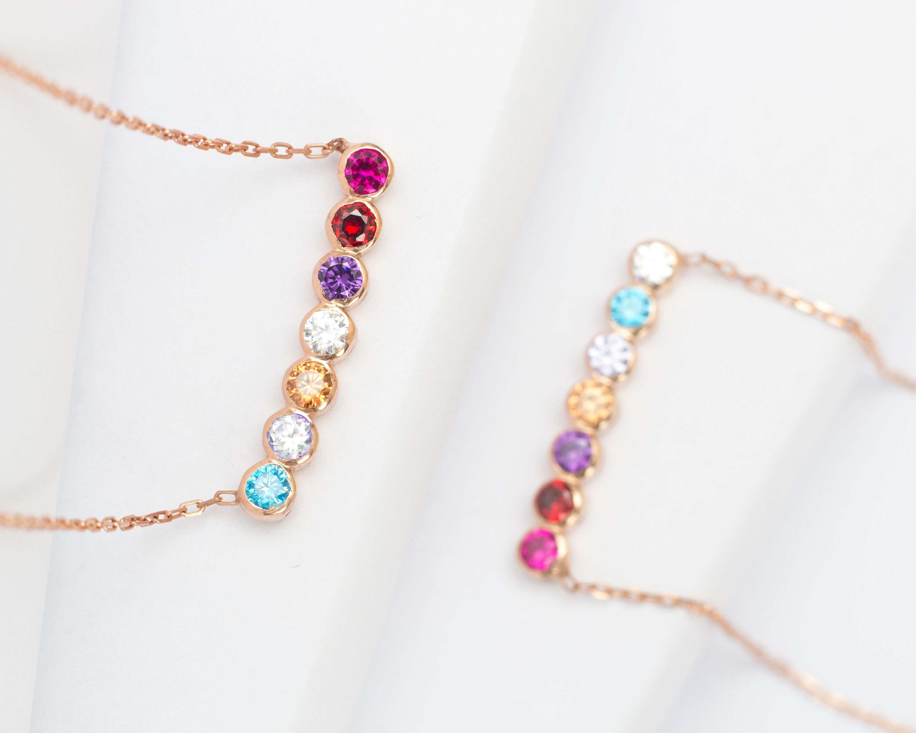family birthstone necklace