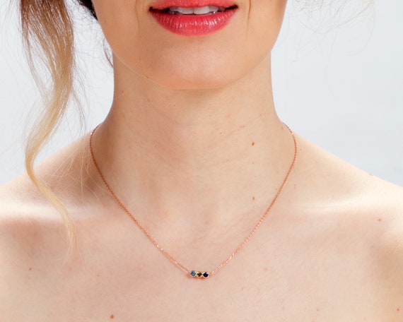 etsy birthstone necklace