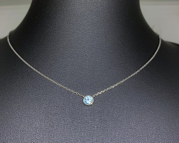 aquamarine mothers necklace