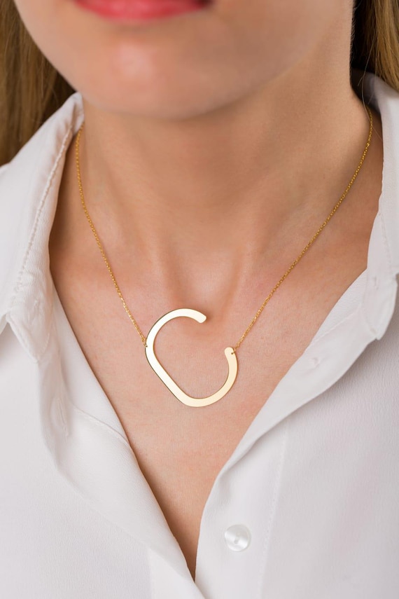 Sideways Initial Necklace Alexis A Necklace Schitts Creek Large