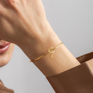 Knoten Armreif Armband Muttertag Geschenk für Sie Eleganter Schmuck Zeitloses Design Jeden Tag Accessoire Besondere Anlässe Geschenk Weihnachtsgeschenk