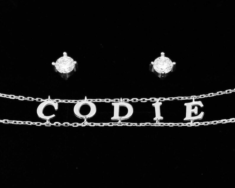 Name Choker Choker Necklace Personalized Choker Necklace Etsy