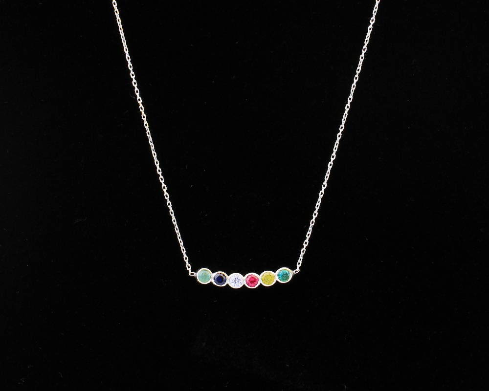 Family Birthstone Necklace Birthstone 