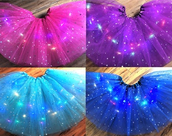 Neon Rainbow Adult Tutu Ballerina Ballet Pettiskirt Forum Rave EDM Costume