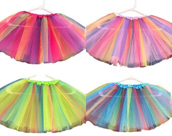 rainbow color tutu skirt