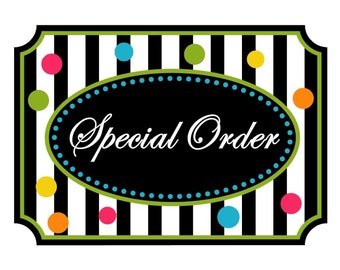 Special order listing for Pam (36 tutus)