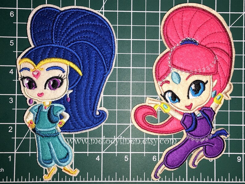 Shimmer & Shine iron on patch Shimmer iron on patch Shine Etsy