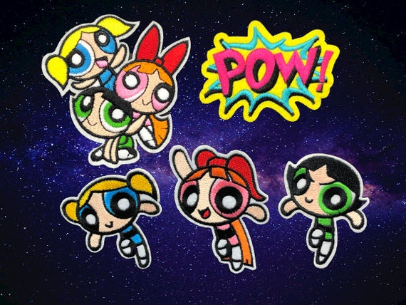 3 Power Puff Girls Iron on Patches