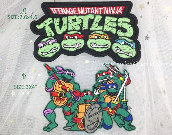 Patch Iron-On Mutant Ninja Turtles Embroidered Applique Kids 