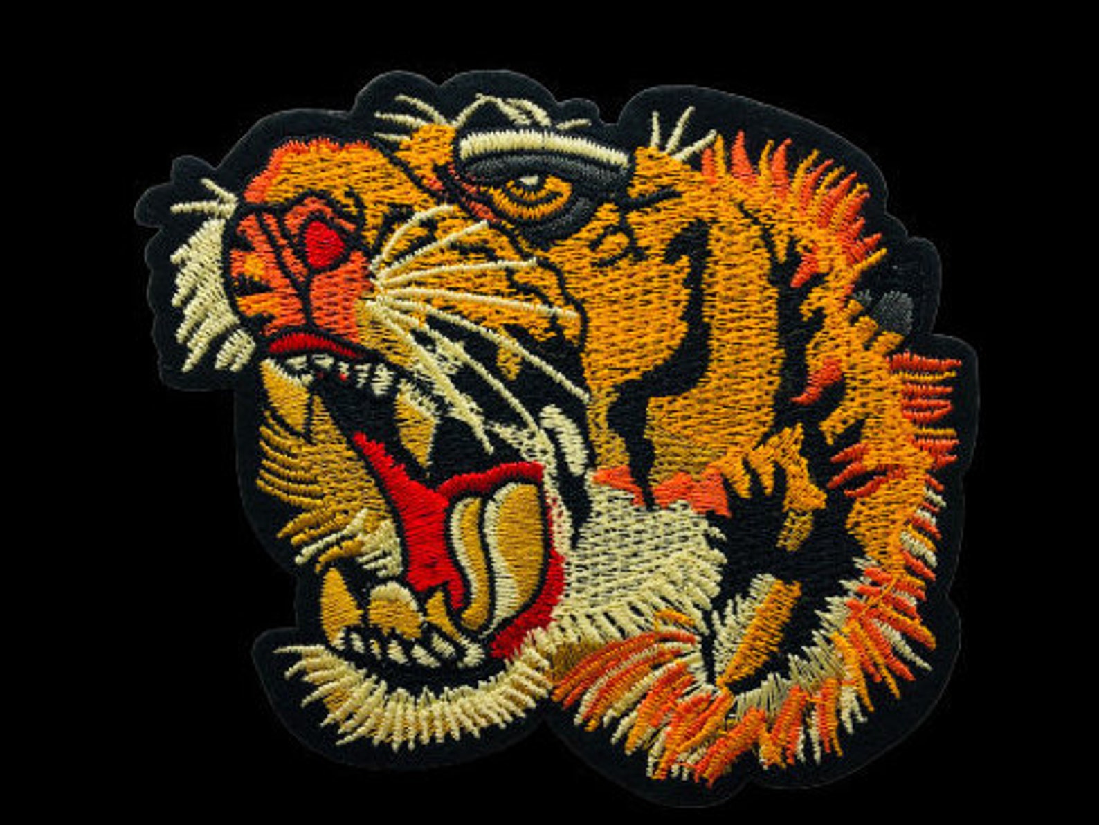 Tiger Iron on Patch Tiger Patch Tiger Applique Etsy
