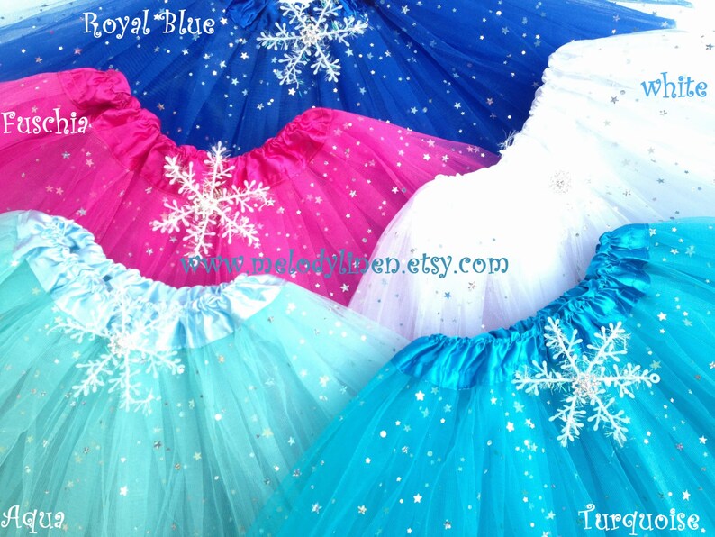 4 layers Snowflake Tutu snow queen tutu ice blue sparkle tutu 