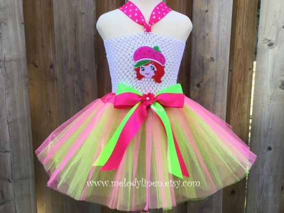 Strawberry shortcake dress strawberry shortcake birthday outfit strawberry shortcake tutu strawberry shortcake costume hot pink green Strawberry shortcake dress strawberry shortcake birthday outfit strawberry shortcake tutu strawberry shortcake costume hot pink green