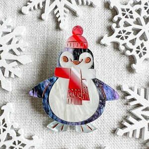 Winter Penguin Brooch