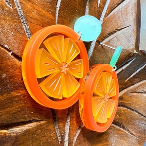 Summer Orange Slice Earrings