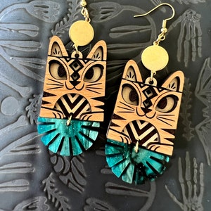 Tiki Kitty Earrings
