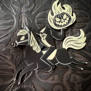 Glow in the Dark Headless Horseman Jumbo Brooch **LIMITED EDITION Variant***