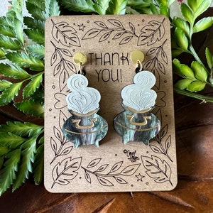Witch&#39;s Cauldron Layered Acrylic Earrings