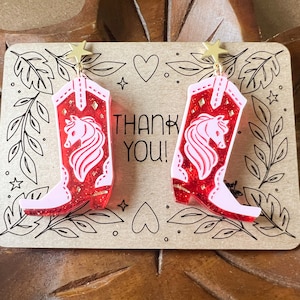 Pendientes de bota de vaquero