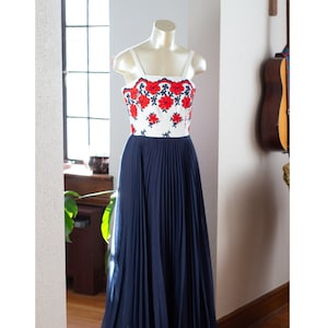 Vintage Floral Embroidered Dress - 1970s - Boho Maxi Dress - NR1 by Ned Gould
