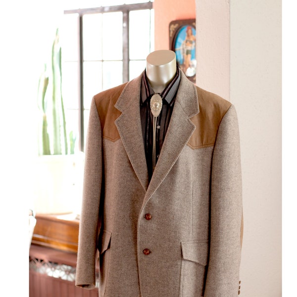 Vintage Pendleton Wool, Suede Blazer - AS IS - Western Sports Coat