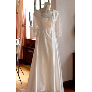 Vintage Edwardian Wedding Dress - 1970s-Does-1900s - Victorian, Garden Dress, Ivory - Vintage Wedding - PRO CLEANED