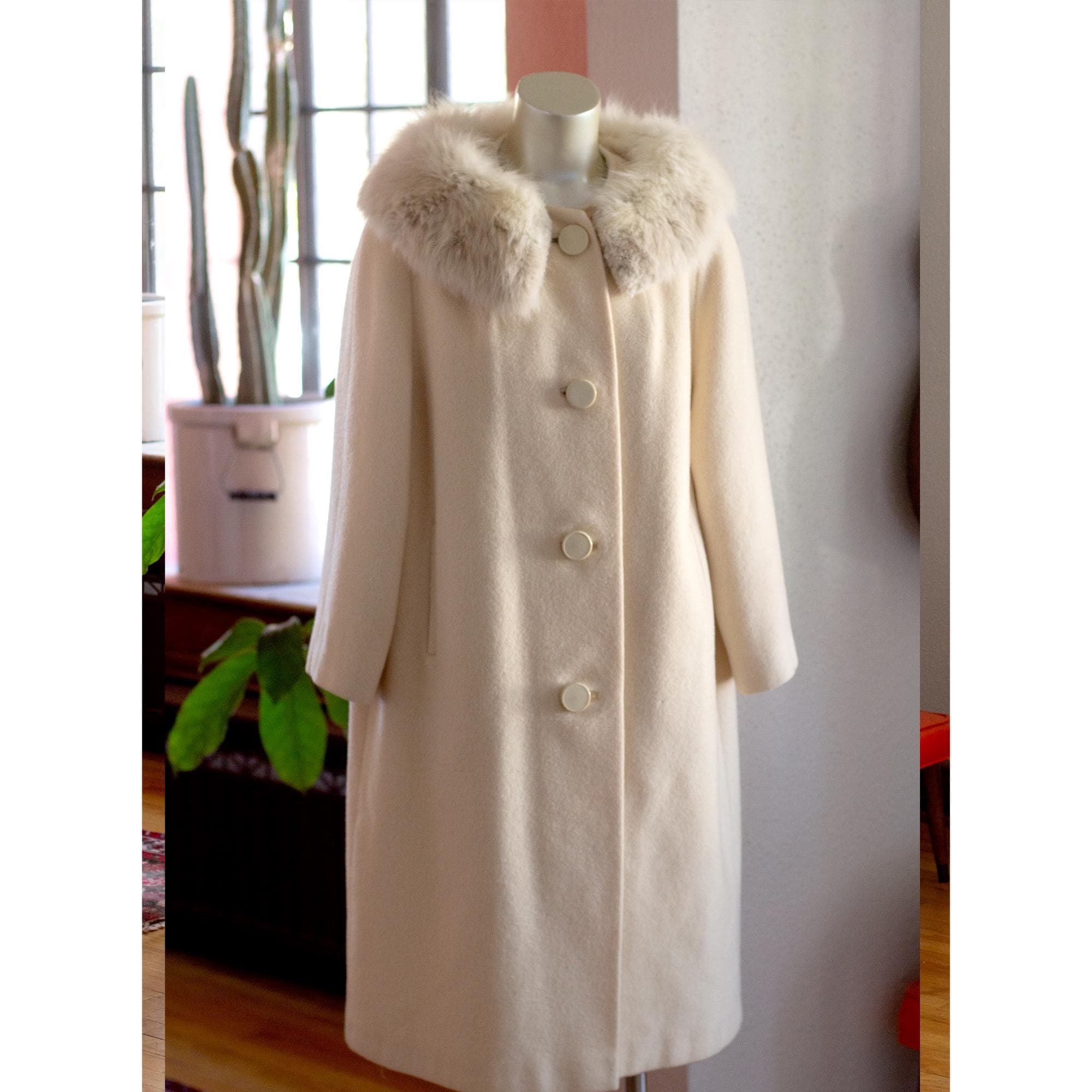 Cream Fur Coat - Etsy
