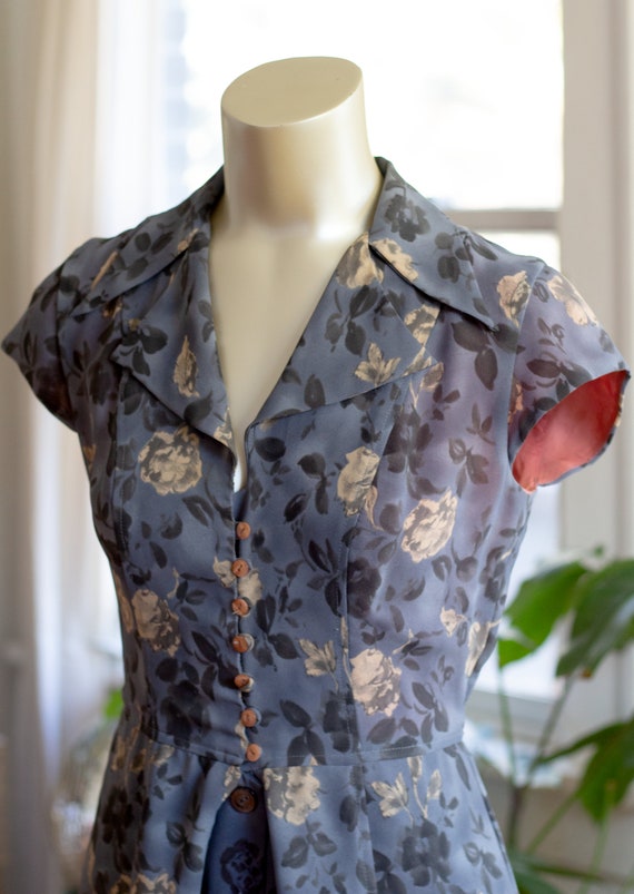 Vintage 1990s-Does-1940s Layered Dress - C'est Du… - image 2