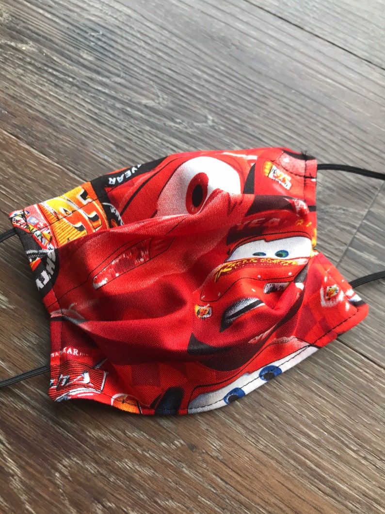 Cars mask cotton mask kids mask lighting McQueen mask Etsy