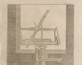 1782.ASTRONOMY From The Historical Encyclopedia of DIDEROT.Tools of astronomy Intaglio Antique copper engraving.8.2x6.2 ins,21x16 cm.