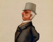 1877.Large Vanity Fair Humorous caricatures.Men of the day.October 13 ,1877.Spy Portrait Artist.Lithograph.14.9x10.2ins. 38x26 cm